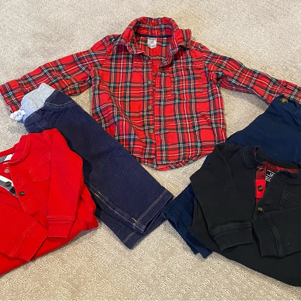 Red Plaid Kids Shirt